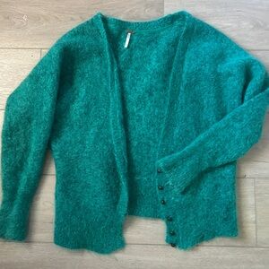 Free People Teal/Turqoise Mohair/Wool Sweater